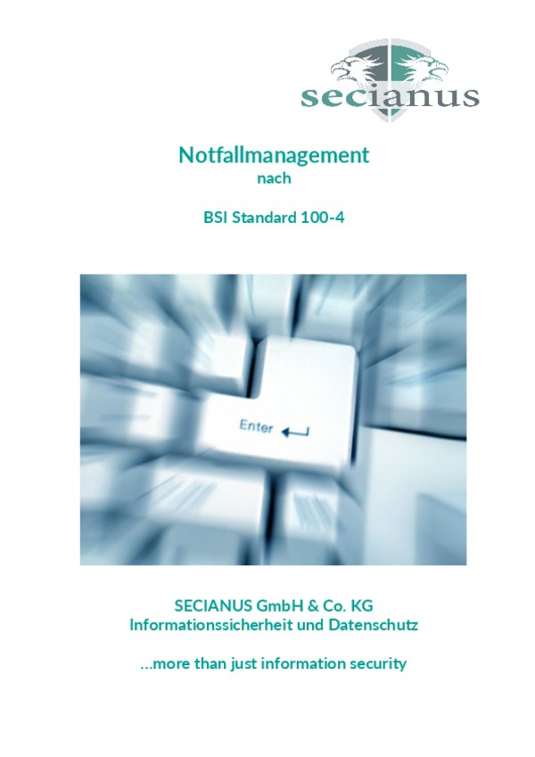 Infobroschüre Notfallmanagement Infobroschüre Notfallmanagement